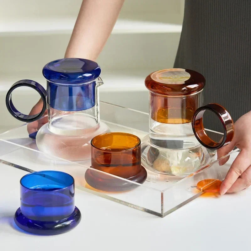 Aura Glass Carafe & Cup Set
