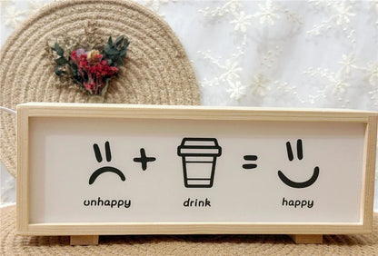 LED Wooden Acrylic Message Night Light
