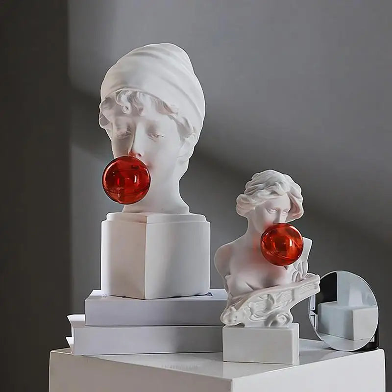 Pop Classic David Bust with Bubblegum Statue