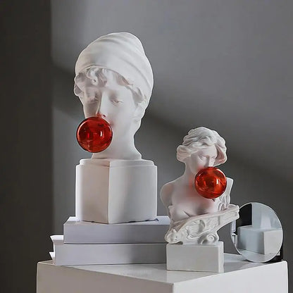 Pop Classic David Bust with Bubblegum Statue