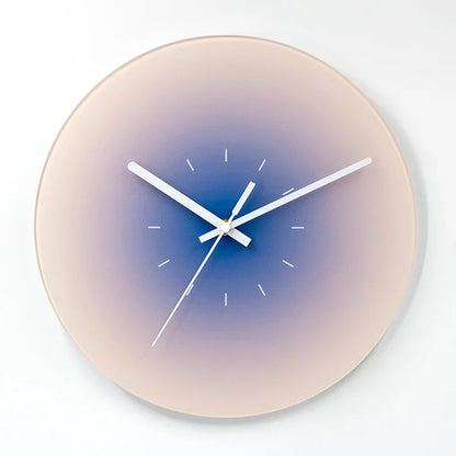 Sunset Gradient Glass Wall Clock