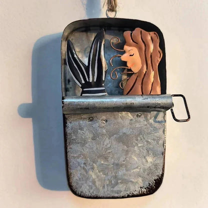 Coastal Sardine Can Hanging Ornament DIY Tin Fish Home Decor