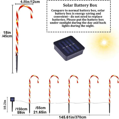 Solar Candy Cane Lights