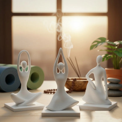 Simple Zen Yoga Figure Ornaments for Meditation Spaces