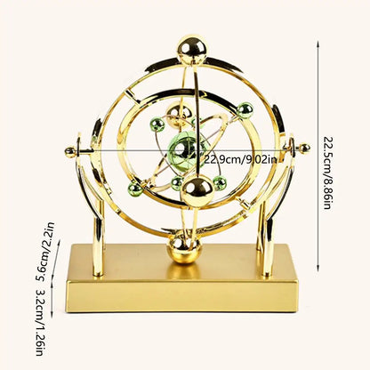 Kinetic Art Desk Decor - Celestial Orbit Perpetual Motion Pendulum