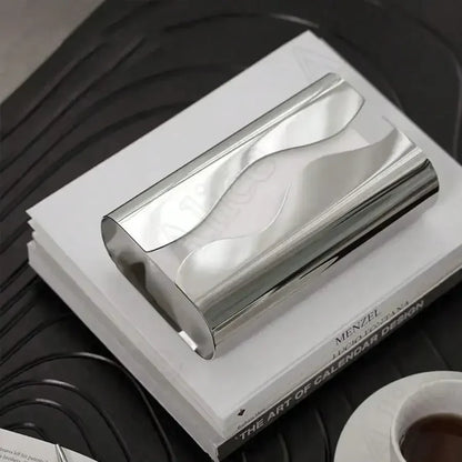 Nordic Stainless Steel Mirror Napkin Holder Desktop