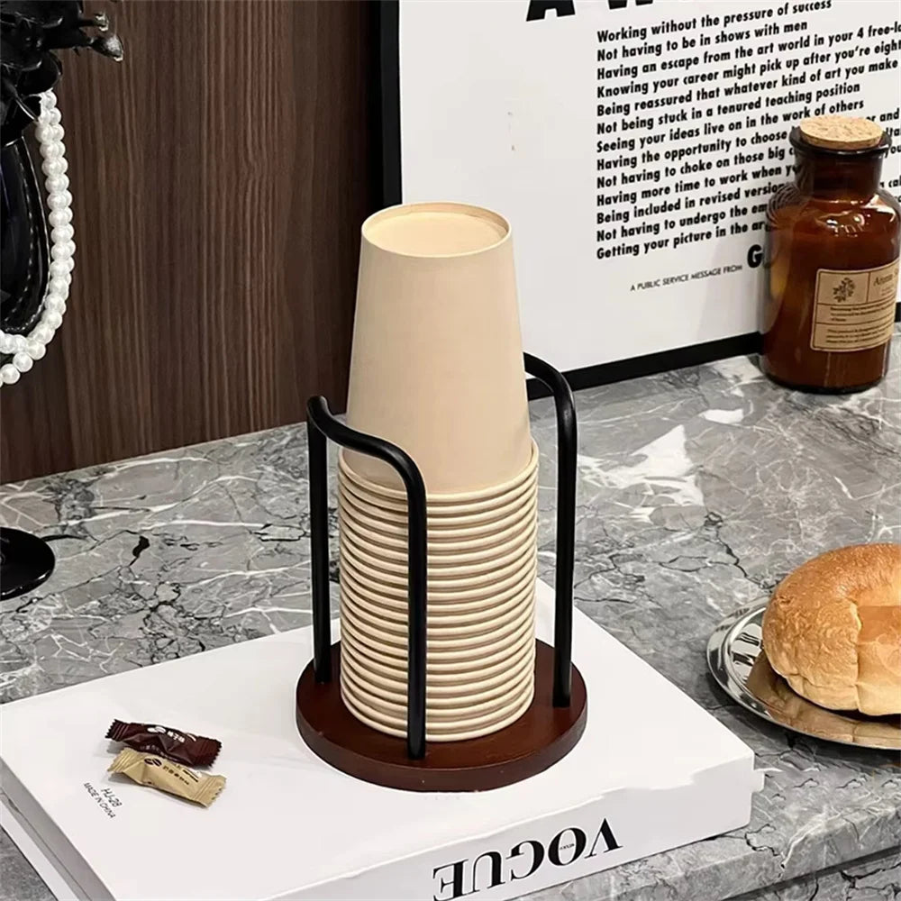 High-Capacity Disposable Cup Holder & Organizer Rack