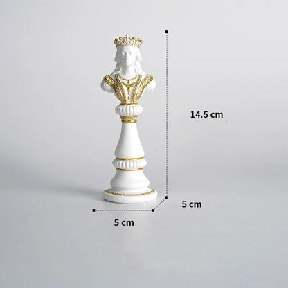 Elegant Resin Chess Piece Sculptures