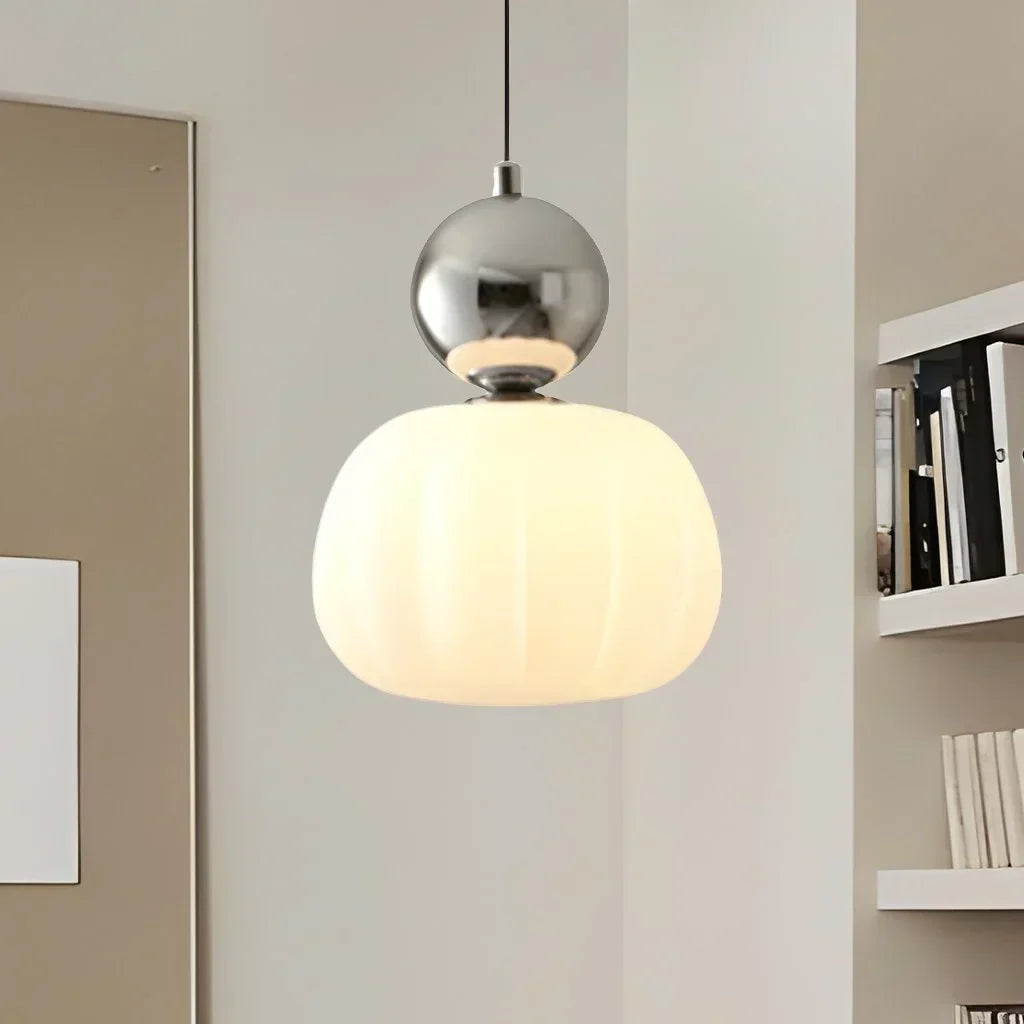 Nordic Pumpkin Pendant Light | Modern LED Ceiling Lamp
