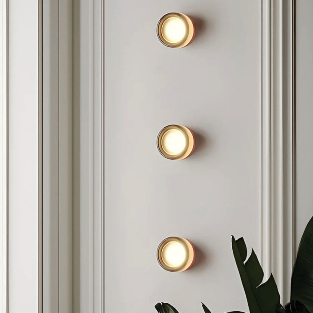 Dimple LED Wall Light | Textured Glass Sconce, 10-13.5cm
