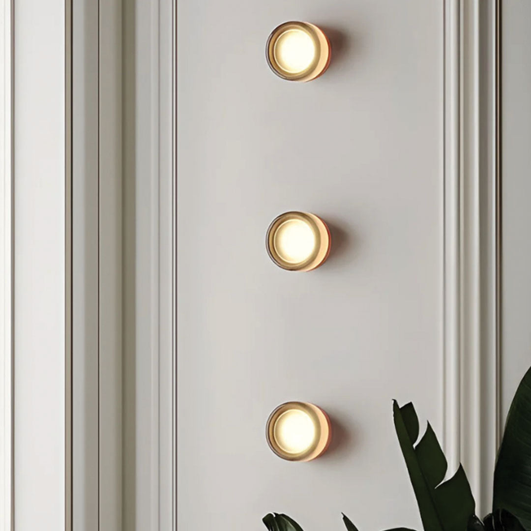 Dimple LED Wall Light | Textured Glass Sconce, 10-13.5cm