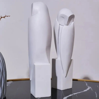 Minimalist Owl Statue for Nordic Style Decor