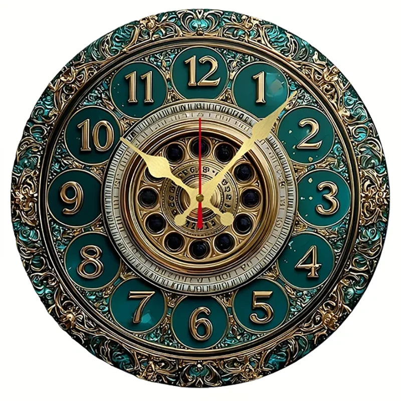 Sailboat Theme Vintage Round Wooden Wall Clock