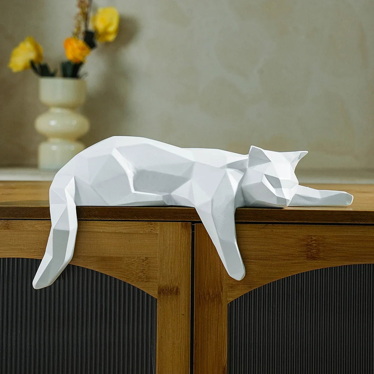 The Geometric Lounging Cat