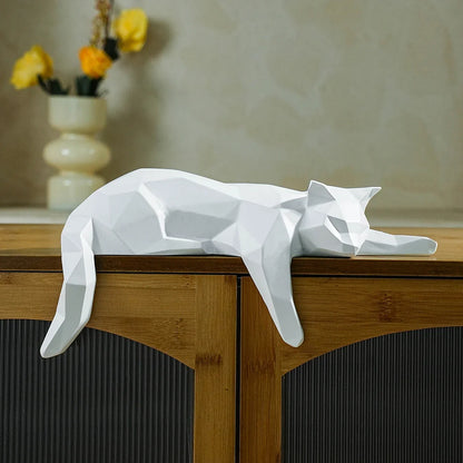 The Geometric Lounging Cat