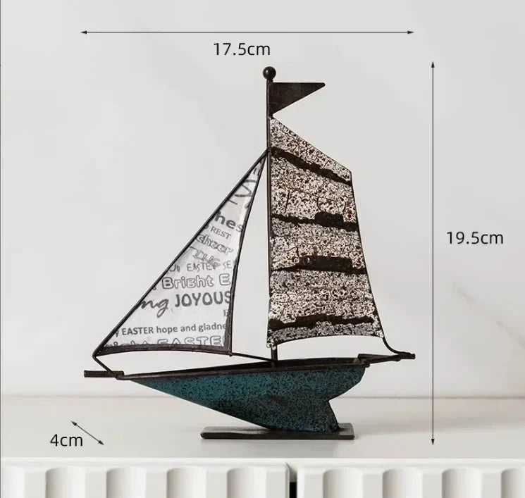 Creative & Luxury Metal Sailing Ship Model Figurines