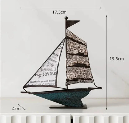 Creative & Luxury Metal Sailing Ship Model Figurines
