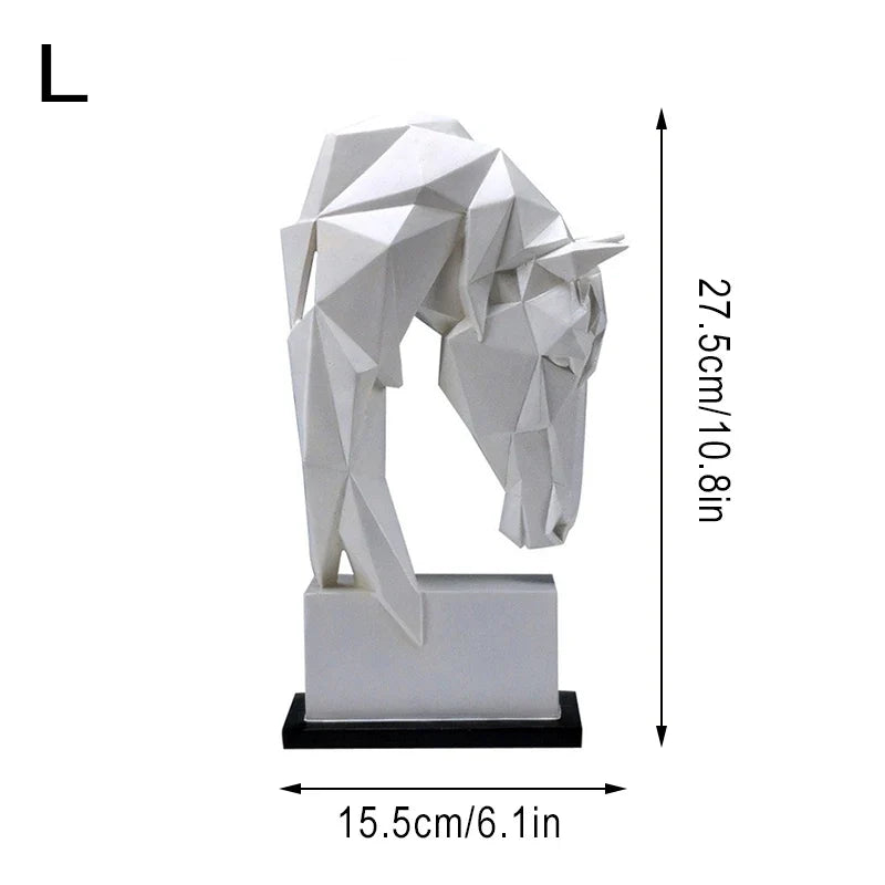 Geometric Horse Head Sculpture