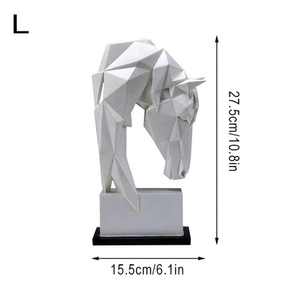 Geometric Horse Head Sculpture