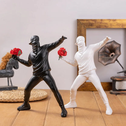 Modern Flower Thrower Statue