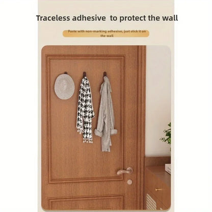 No-Drill Nordic Wood Wall Hooks