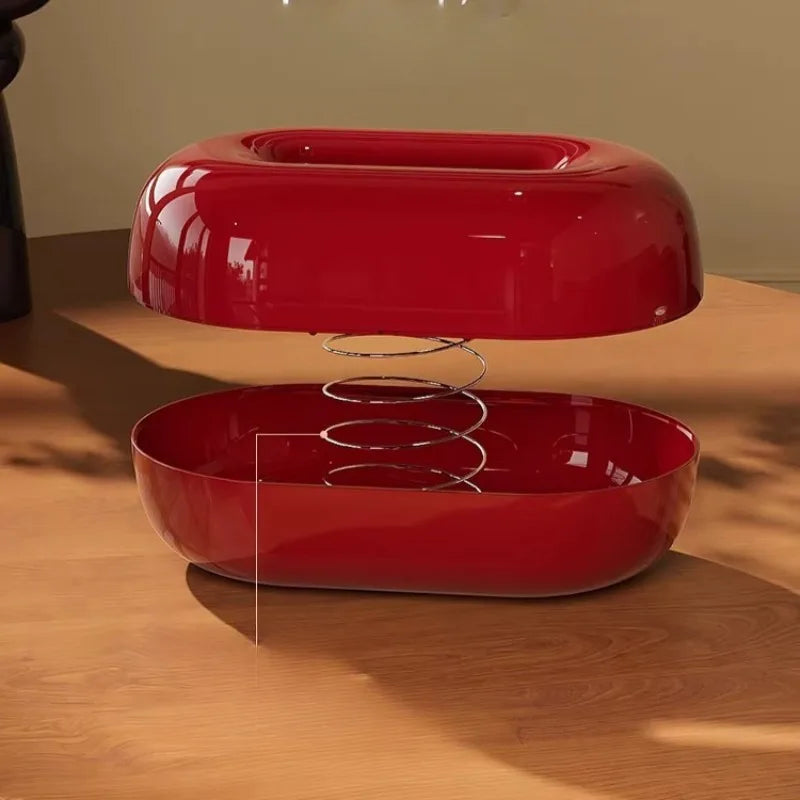 Creative Oval Porcelain Pull-Out Tissue Box for Home Decor