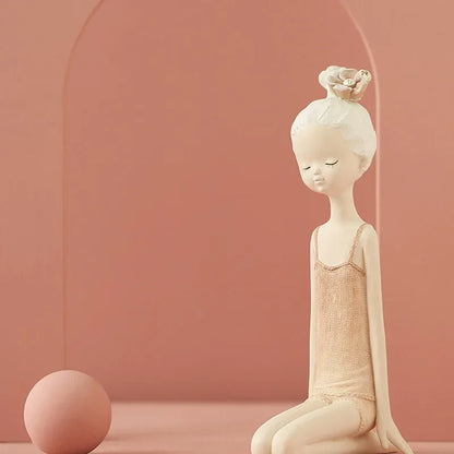 Simple Nordic Girl Heart Statuette Collection