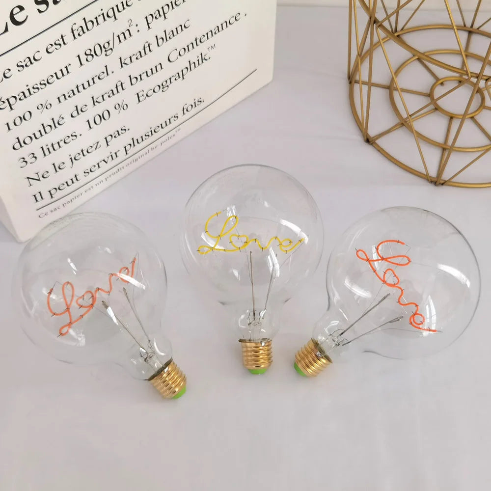LOVE Neon Letter Edison Bulb