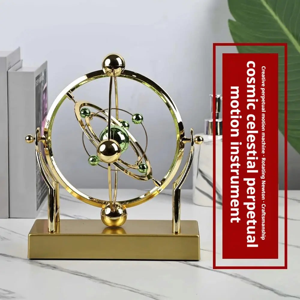 Kinetic Art Desk Decor - Celestial Orbit Perpetual Motion Pendulum