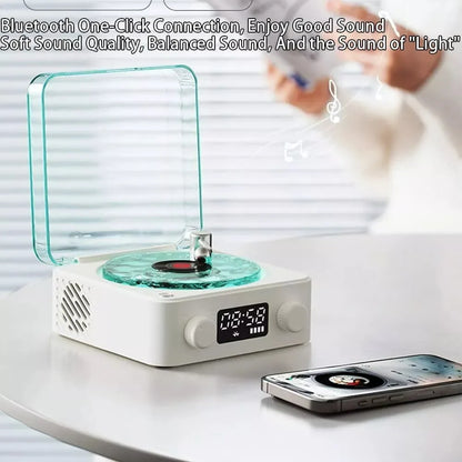 Retro Vinyl Bluetooth Speaker with White Noise and RGB Light