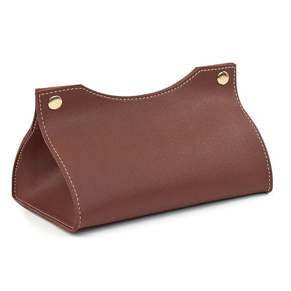 Premium PU Leather Tissue Box Holder for Home, Car & Office