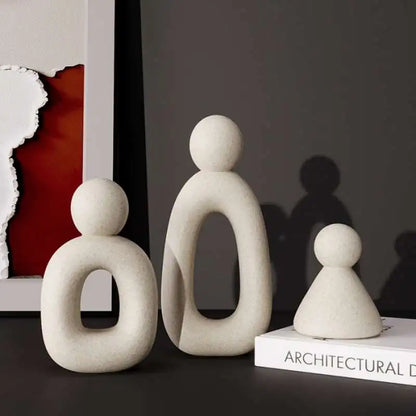 Modern Abstract Family Sculpture Set