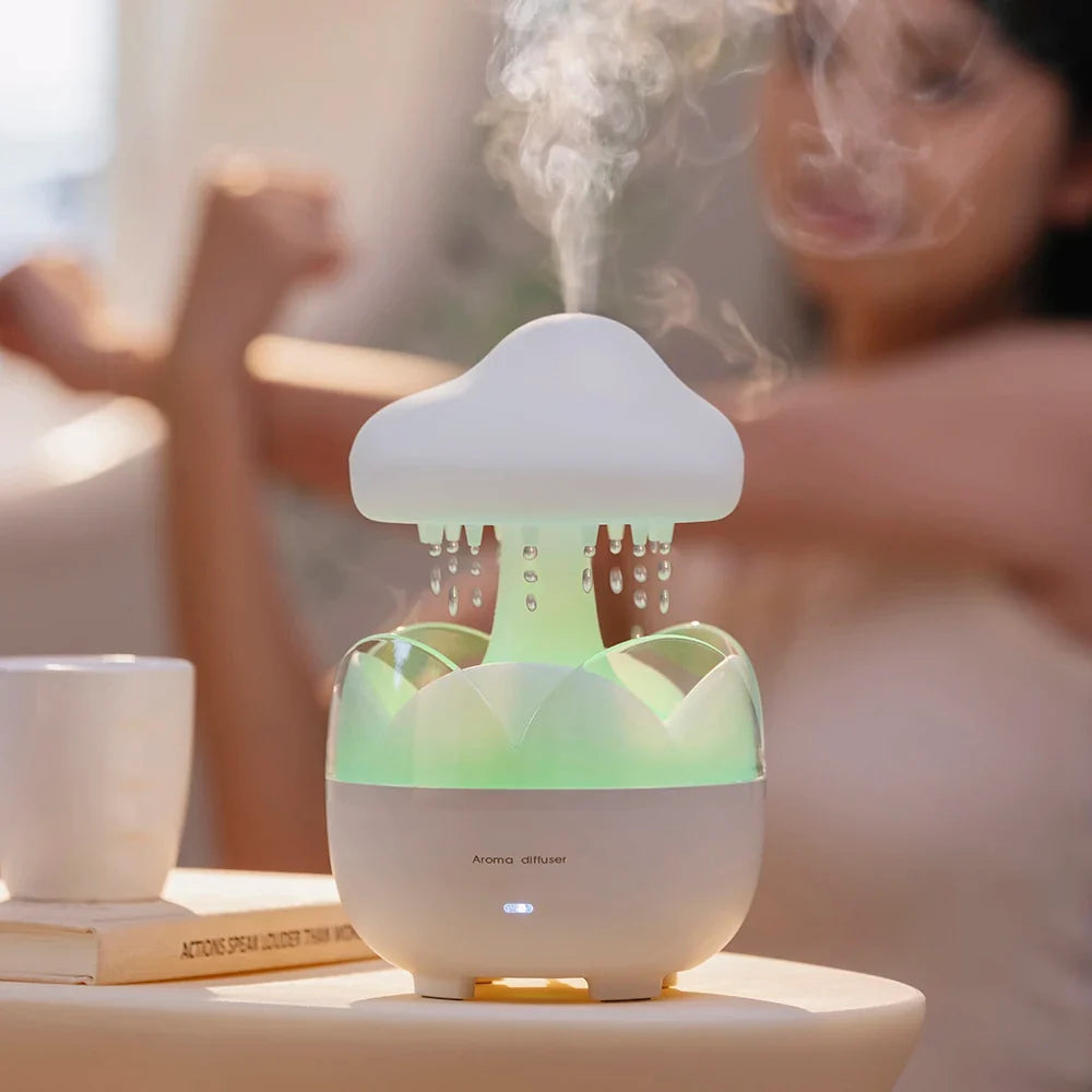 Rain Cloud Aroma Diffuser with Mushroom Design