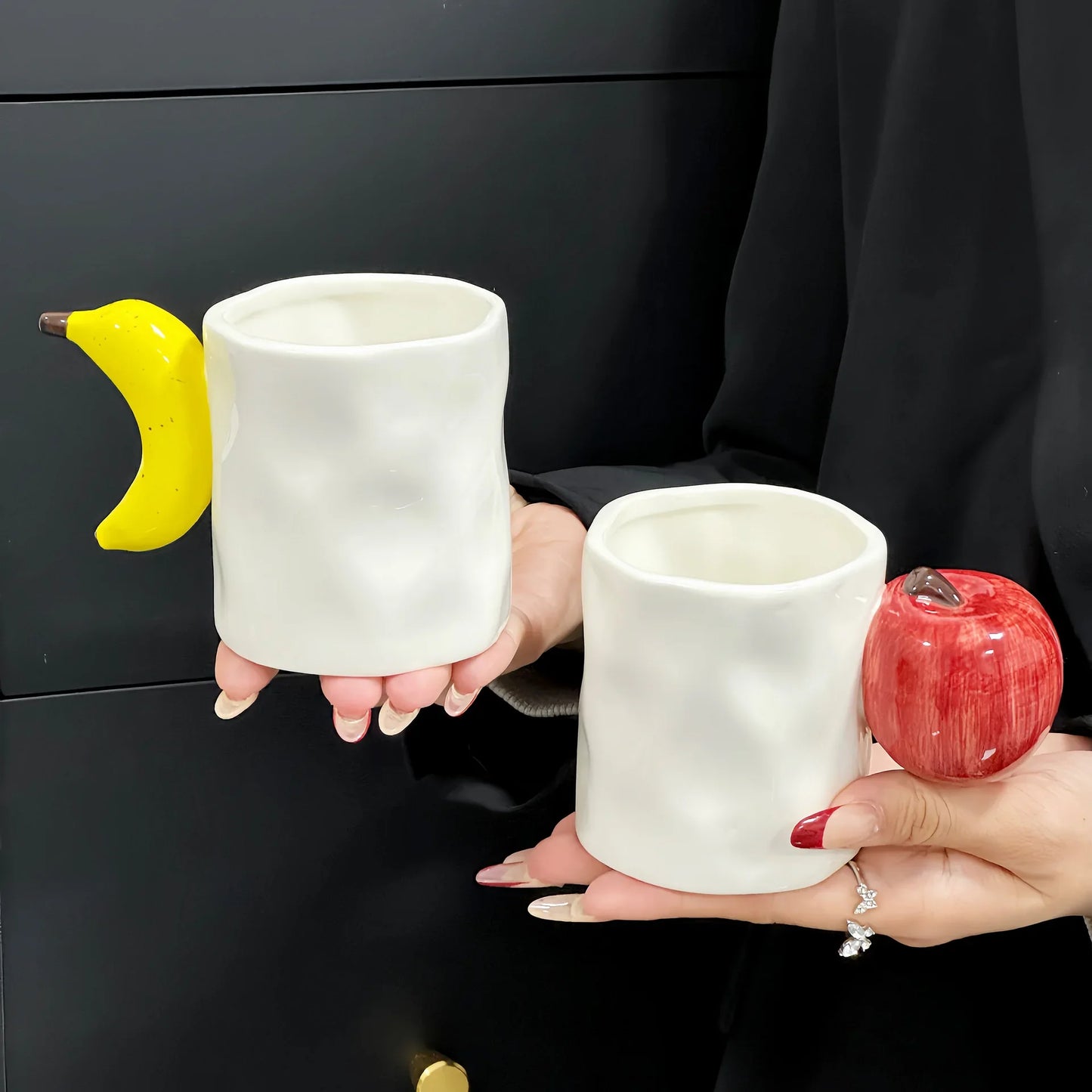 Creative Fruit Handle Ceramic Mug