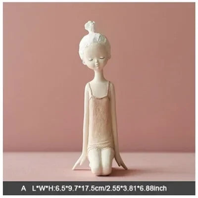 Simple Nordic Girl Heart Statuette Collection