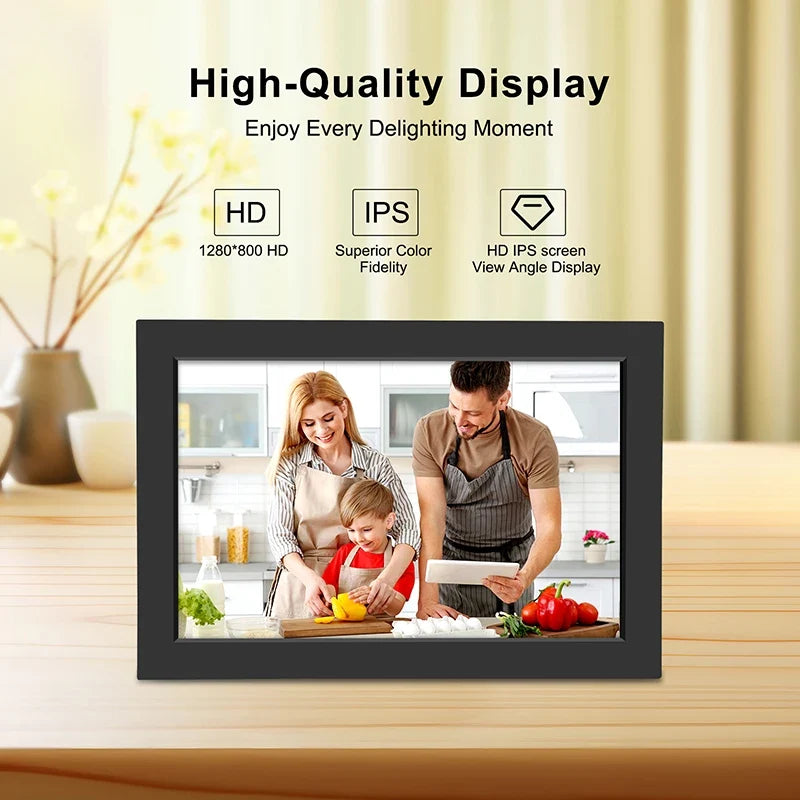 WiFi Digital Photo Frame 25.6 cm - IPS HD Touch Screen with 32GB Storage and App Photo Sharing for Family Gifts, Video