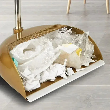Gold Broom and Dustpan Set