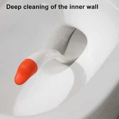 Elegant Swan-Shaped Toilet Brush & Holder Set