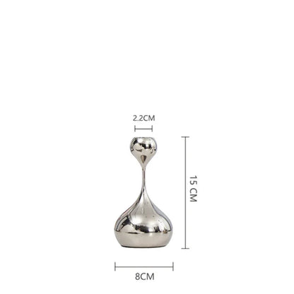 Stainless Steel Metal Candlestick Holder Romantic Table Decoration