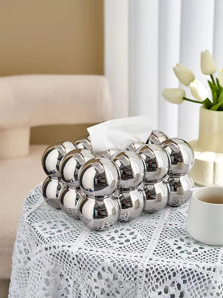 Nordic Ceramic Bubble Ball Tissue Box Cover & Storage Ornament