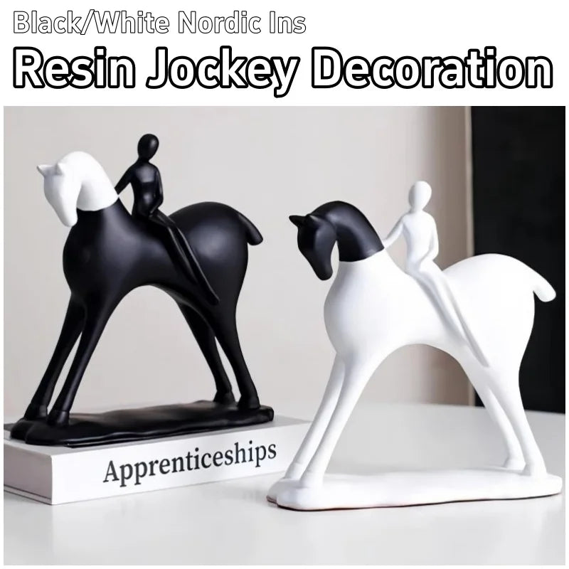 Nordic Abstract Horse & Rider Figurine