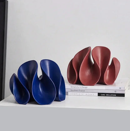 Modern Abstract Petal Sculpture