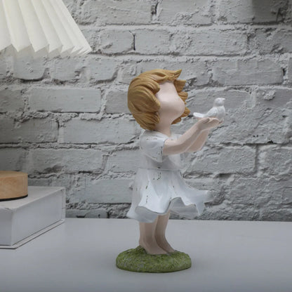 Heart Balloon Girl Sculpture