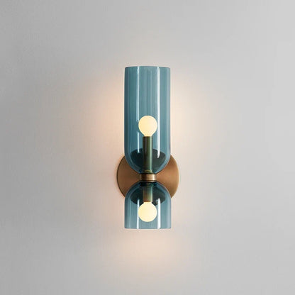 Nordic Glass Wall Lamp | Smoked Tube Design