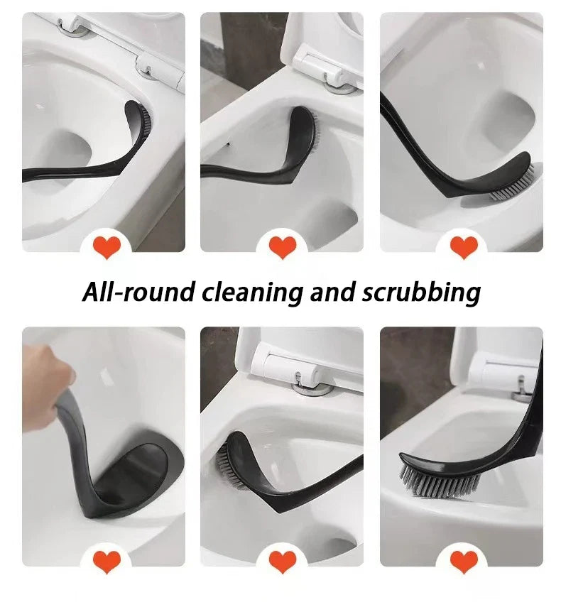 Elegant Swan-Shaped Toilet Brush & Holder Set