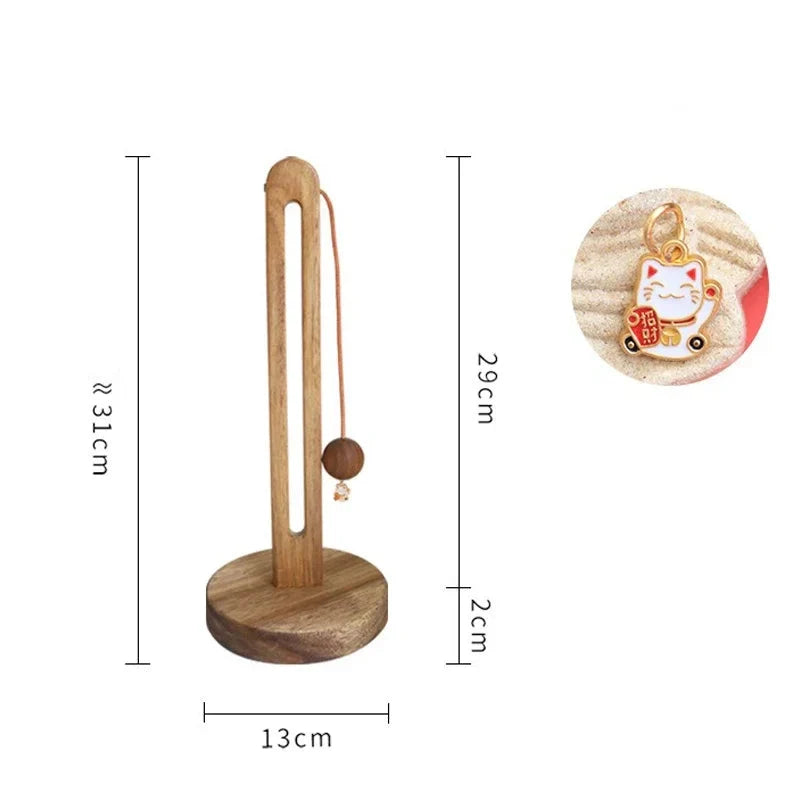 Solid Wood Paper Towel Holder Kitchen Roll Storage Rack