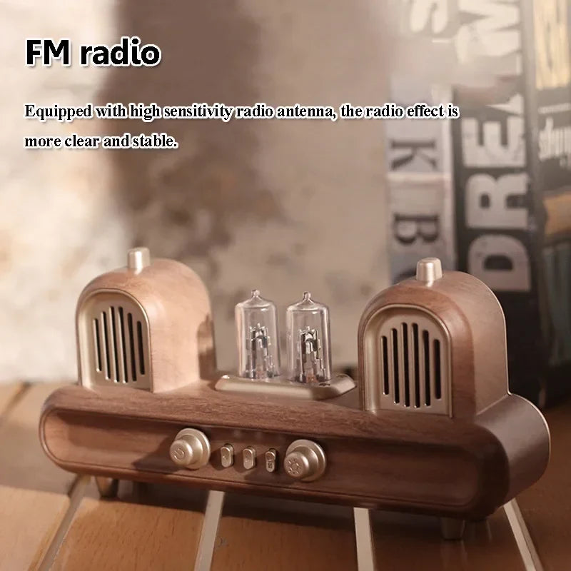 Retro Bluetooth Speaker with Atmosphere Lamp