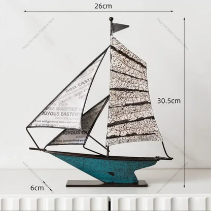 Creative & Luxury Metal Sailing Ship Model Figurines