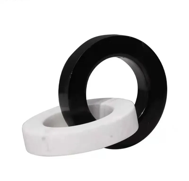 Modern Ceramic Interlocking Ring Sculpture