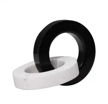 Modern Ceramic Interlocking Ring Sculpture